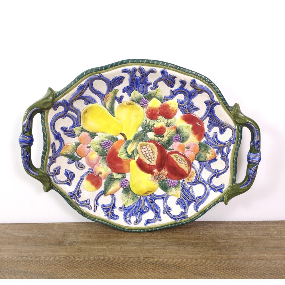 Fitz and Floyd Florentine Fruit Large Serving Platter Wall Decor